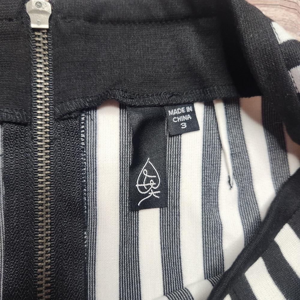5/$15 LBK Black White Stripe Pencil Straight Skirt - Picture 3 of 7